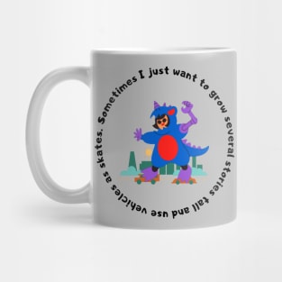 .Kaiju Using Vehicles As Roller Skates (MD23QU008) Mug